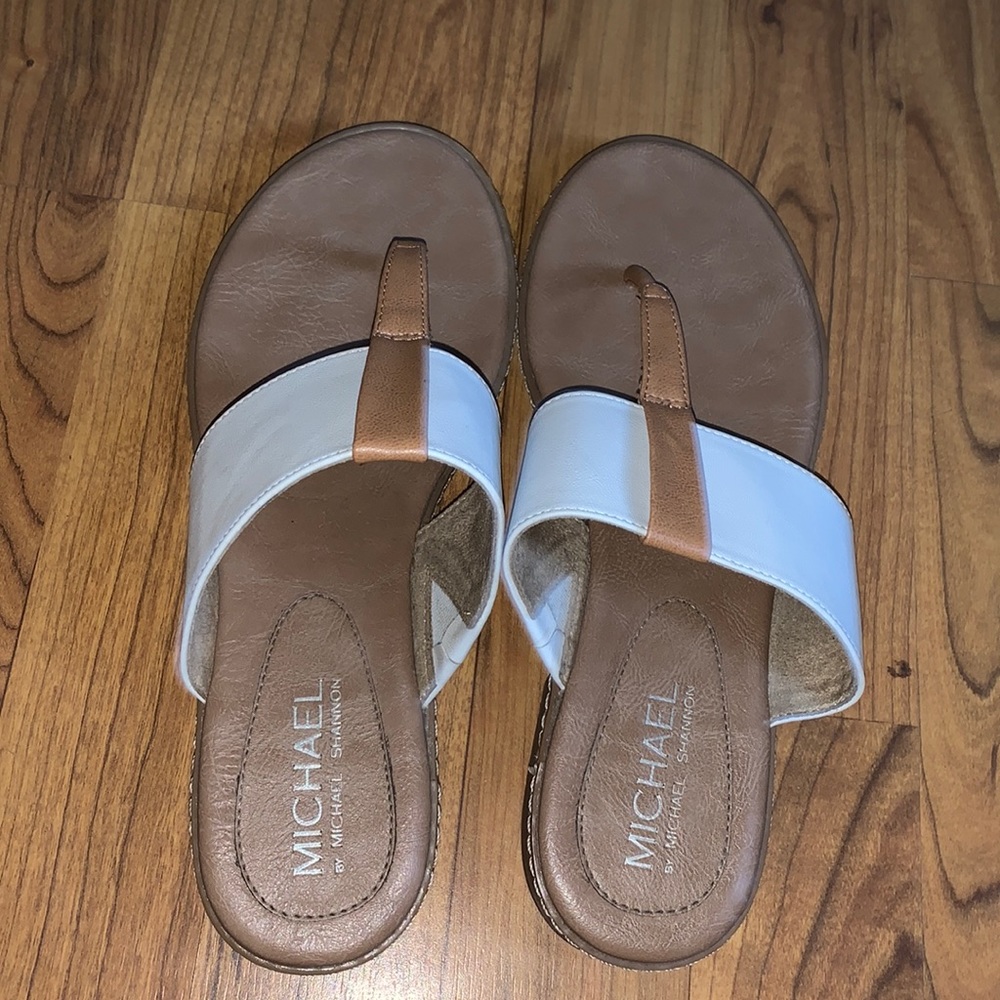 White flip flops